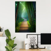 Poster Passage Bambou, Un Parcours En Bois Étonnant (Bureau à domicile)