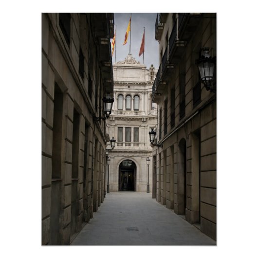 Poster Passage de Barcelone — Lumière minimale (Devant)