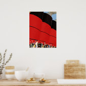 Poster Passagers de bateaux de croisière vintages saluant (Cuisine)