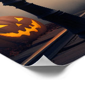 Poster passagers squelettes en téléphérique halloween (Coin)