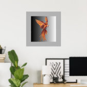 Poster Pássaro Vermelho (Bureau à domicile)