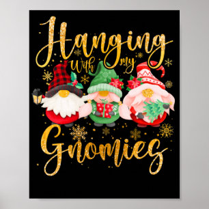 Poster Passe Avec Mes Gnomies Père Noël Gnome Christmas P