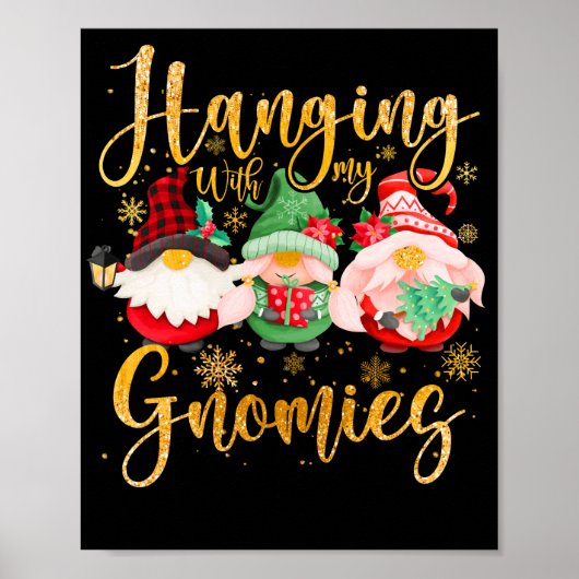 Poster Passe Avec Mes Gnomies Père Noël Gnome Christmas P (Devant)
