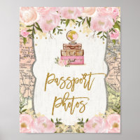 Passeport Photos Floral Voyage Mlle à Mme Carte