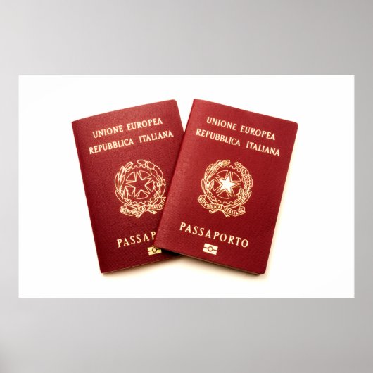 Poster Passeports électroniques biométriques italiens (Devant)