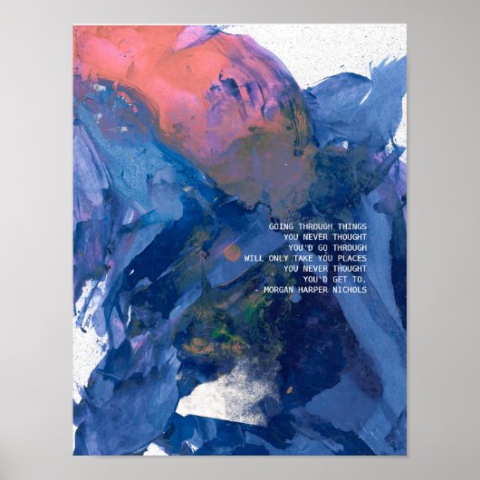 Poster "Passer à travers des choses que vous n'avez jamai (Devant)