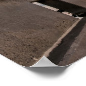 Poster Passerelle au coucher du soleil (Coin)