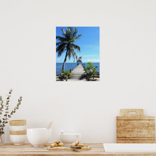 Poster Passerelle de plongée de l'île (Cuisine)