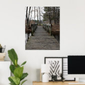 Poster Passerelle en bois (Bureau à domicile)