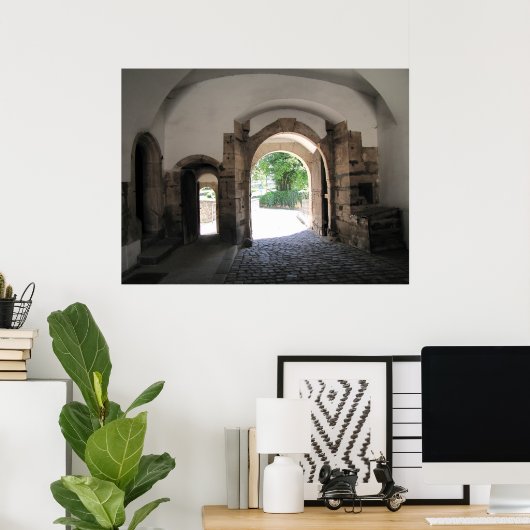 Poster Passerelle historique en pierre (Bureau à domicile)