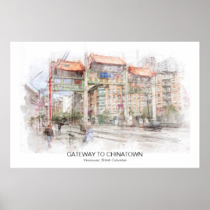 Poster Passerelle vers Chinatown Vancouver ID711