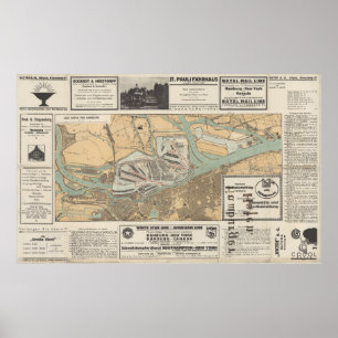 Poster Passerelle vers le monde : Carte du port de Hambou