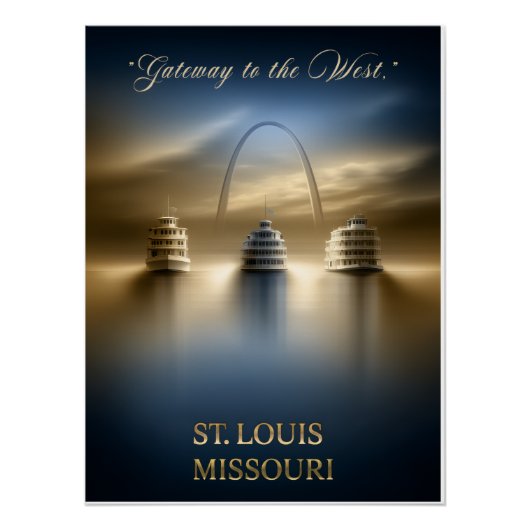 Poster Passerelle vers St. Louis (Devant)