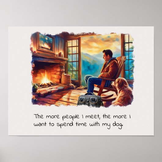 Poster Passez du temps avec mon chien (Devant)