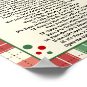 Poster Passez le Poème Prix Jeu de Noël Jeu Plaqué (Coin)