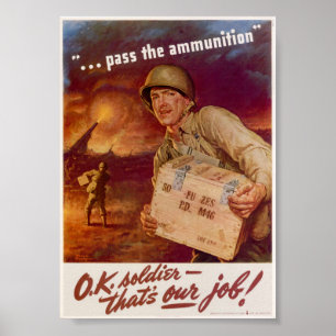 Poster Passez les munitions