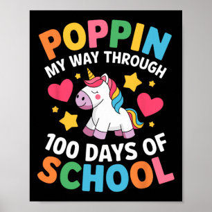 Poster Passez Mon Chemin À Travers 100 Jours D'École Drôl