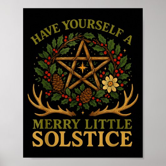 Poster Passez un joyeux petit solstice Witchcore (Devant)