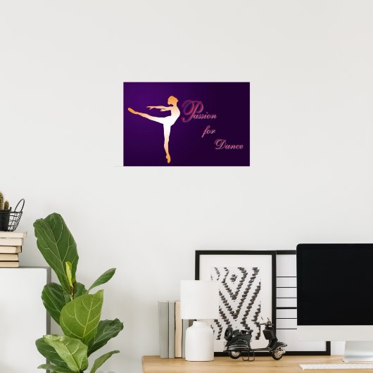 Poster Passion pour la danse (Bureau à domicile)