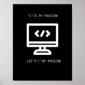 Poster Passion pour la programmation C (Devant)