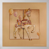 POSTER PASSION ROSE CAROUSEL HORSE (Devant)
