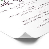 Poster Passions Maussades | Menu de boissons au vin viole (Coin)