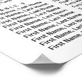 Poster Pastel Aquarelle Floral Mariage Carte de siège (Coin)