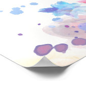 Poster Pastel Aquarelle Floral Mariage d'accueil (Coin)