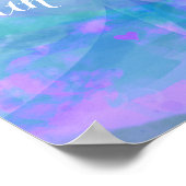 Poster Pastel Aquarelle Papillon Personnalisé Art de fête (Coin)