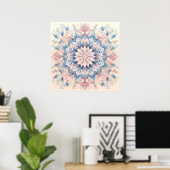 Poster Pastel Arabesque Mandala Art (Bureau à domicile)