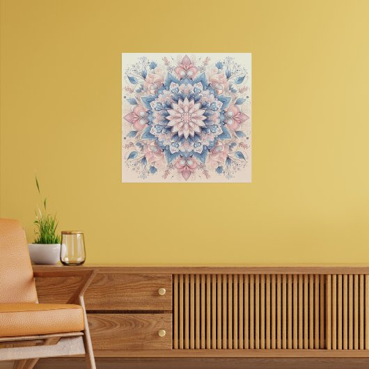 Poster Pastel Arabesque Mandala Art (Salon 2)