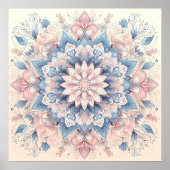Poster Pastel Arabesque Mandala Art (Devant)