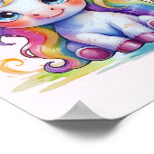 Poster Pastel Baby Unicorn Imprimer (Coin)