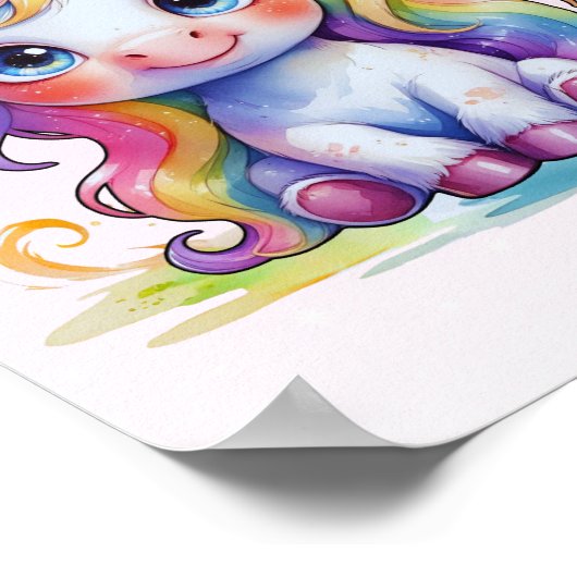 Poster Pastel Baby Unicorn Imprimer (Coin)