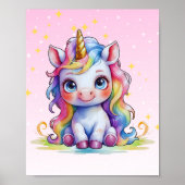 Poster Pastel Baby Unicorn Imprimer (Devant)