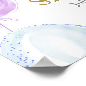 Poster Pastel Balloons Baby shower Panneau de bienvenue (Coin)