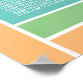 Poster Pastel Block - Tropical Colours - Seating Chart (Coin)