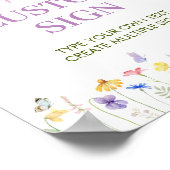 Poster Pastel Butterfly Anniversaire de fête Signal perso (Coin)