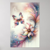 Poster Pastel Butterfly Wall Art (Devant)