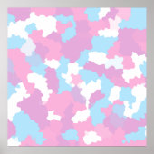 Poster Pastel Camouflage Motif d'art Abstrait (Devant)
