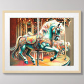 Poster Pastel Carousel Cheval Merry Go Round