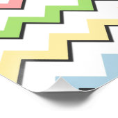 Poster Pastel Chevron-Drop Shadow par Shirley Taylor (Coin)