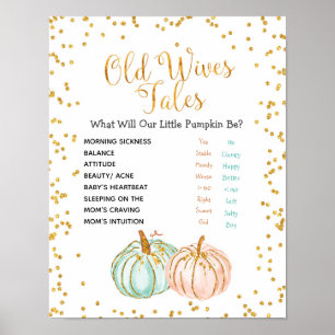 Poster Pastel Citrouille Vieille Femme Contes Genre Révél