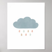 Poster Pastel Cloud Girl Nursery Decor (Devant)