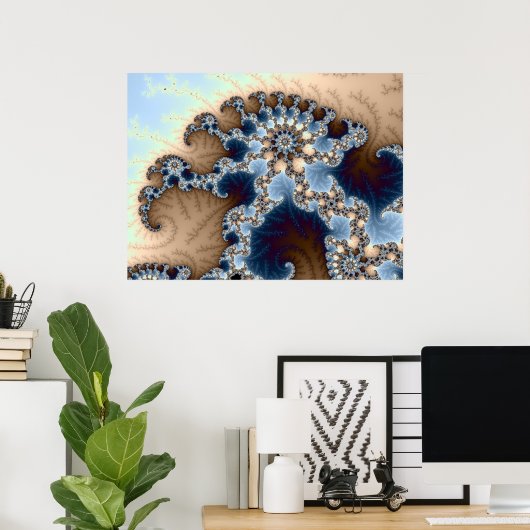 Poster Pastel Coral (Bureau à domicile)