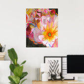 Poster Pastel Cornelia Rose aquarelle peinture (Bureau à domicile)