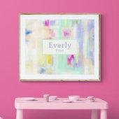 Poster Pastel Custom Baby Name Kids Room Wall Art