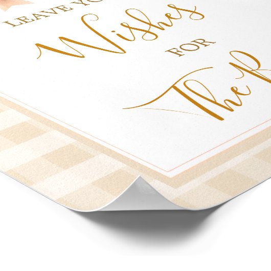 Poster Pastel Cutie Pie En vichy Automne Laissez vos dési (Coin)