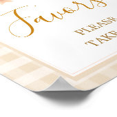 Poster Pastel Cutie Pie En vichy Fall Baby shower Faveurs (Coin)