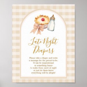 Poster Pastel Cutie Pie En vichy Fall Late Night Diapés